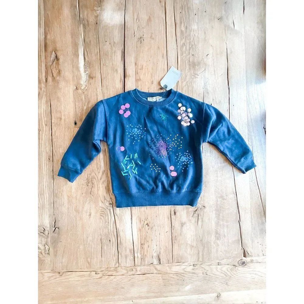 NWT! Zara Girls Sequin Sweater, Size 6